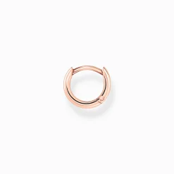 Best Einzel Creole klassisch roségold Damen Creolen|18K Rosé-Vergoldung - 925 Silber