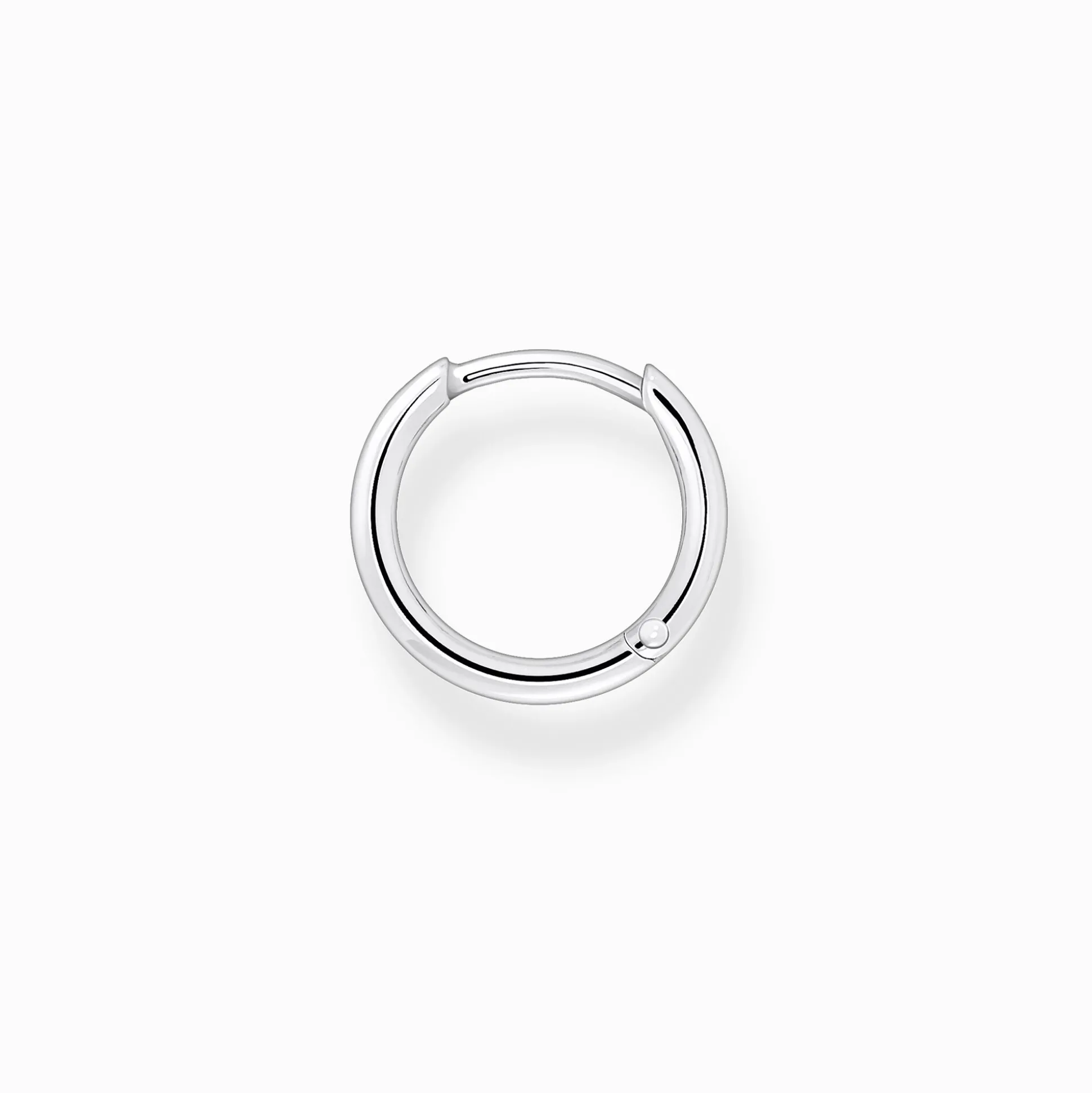 Hot Einzel Creole klassisch silber Damen Creolen|Ohrstecker & Creolen