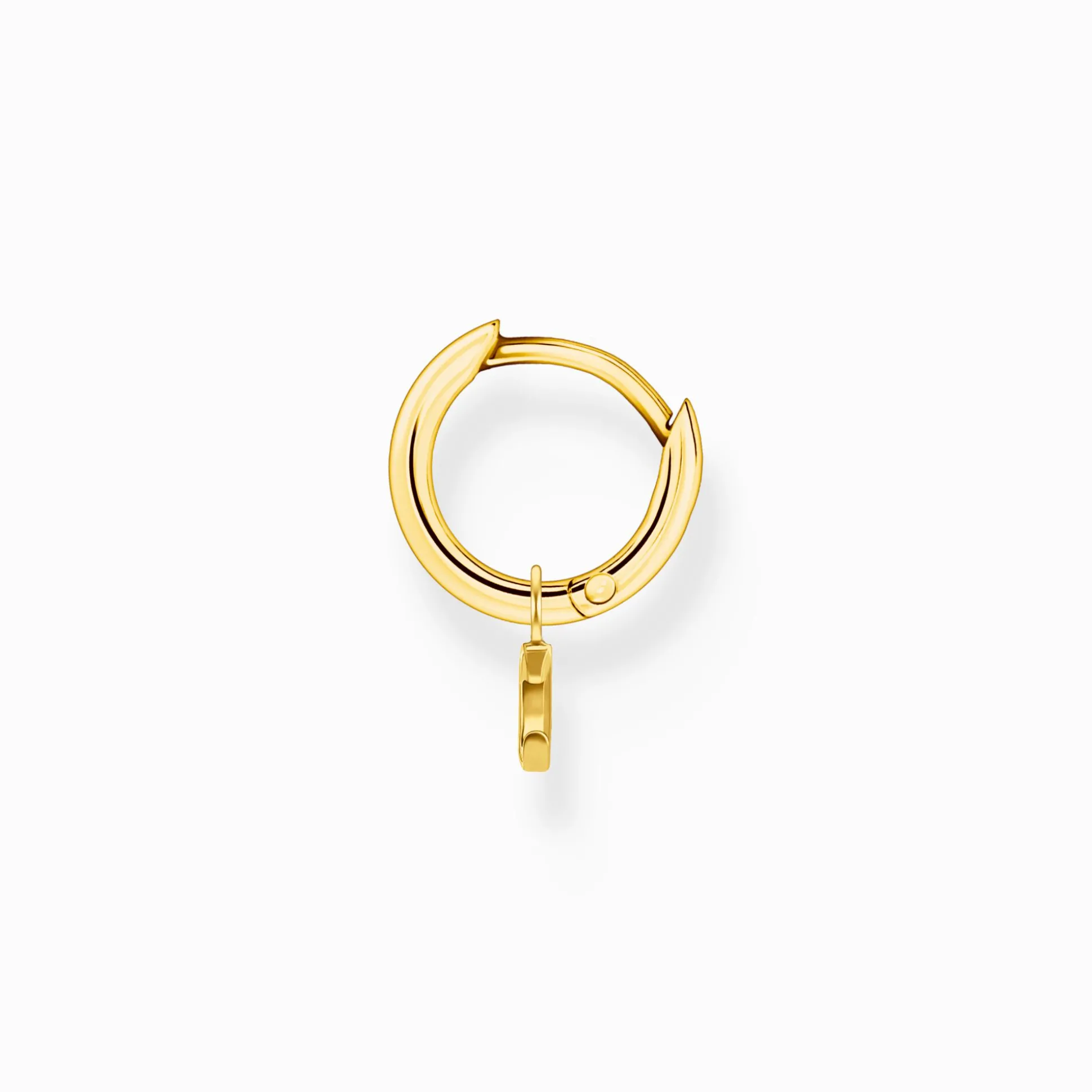 Clearance Einzel Creole mit Mond Anhänger gold Damen Creolen