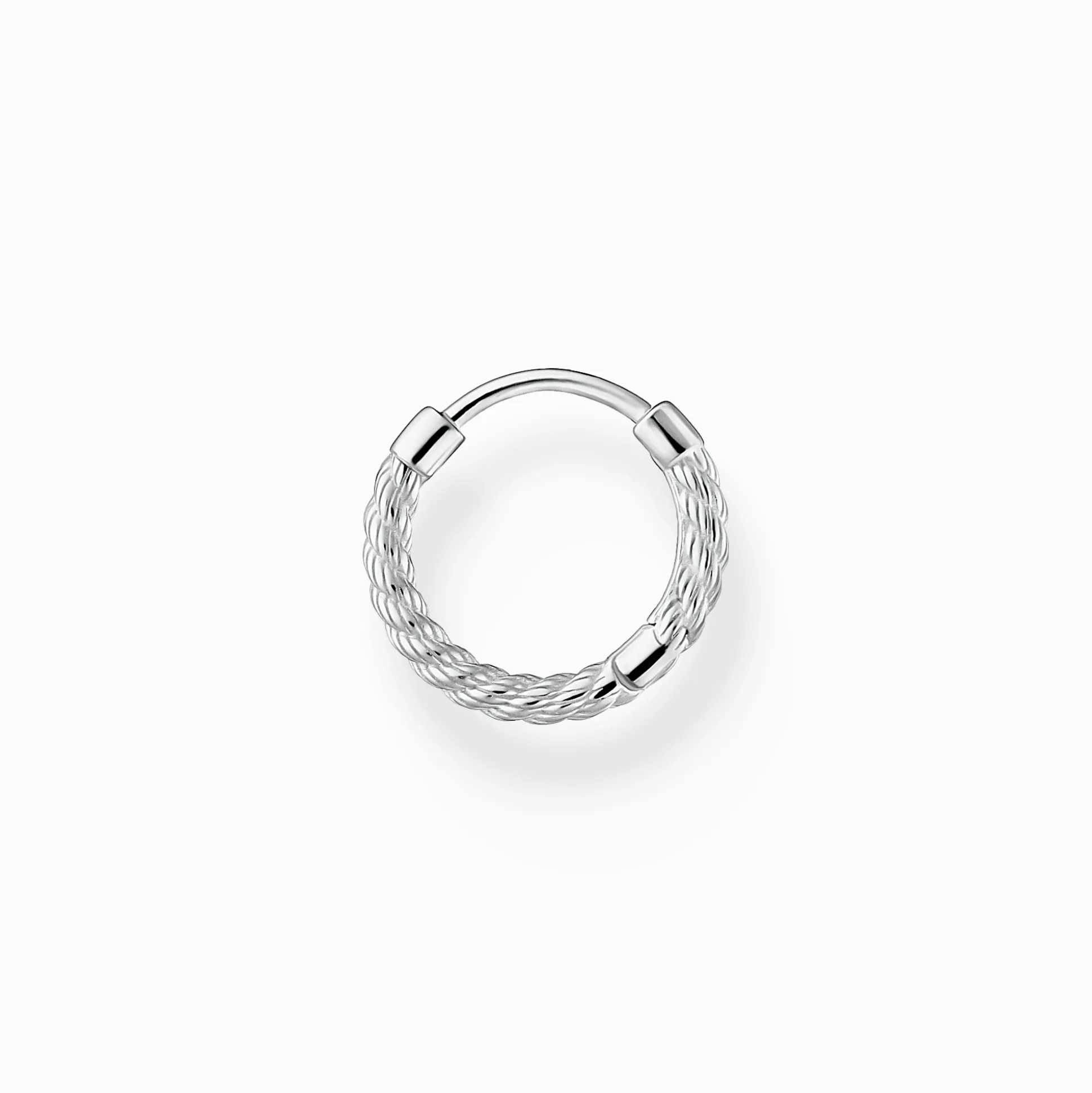 Fashion Einzel Creole Seil silber Damen Creolen