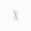 Clearance Einzel Ohrklemme Kugeln gekreuzt silber Damen Creolen|Ear Cuffs