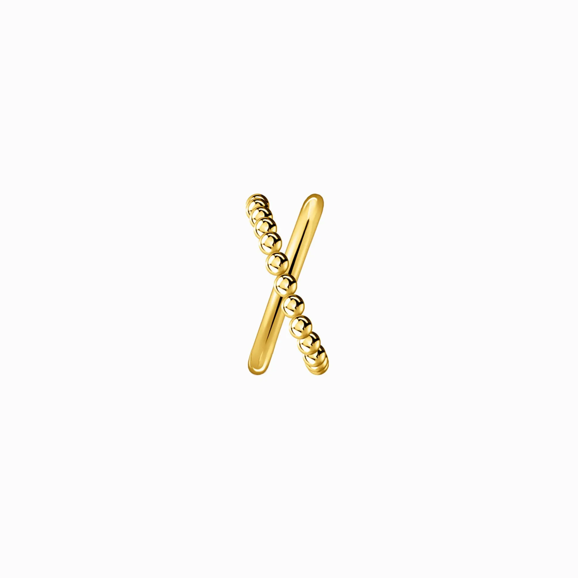 Discount Einzel Ohrklemme Kugeln gekreuzt gold Damen Creolen|Ear Cuffs