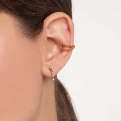 Discount Einzel Ohrklemme Kugeln gekreuzt gold Damen Creolen|Ear Cuffs