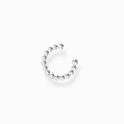 Sale Einzel Ohrklemme Kugeln silber Damen Creolen|Ear Cuffs