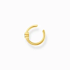 Outlet Einzel Ohrklemme weißer Stein gold Damen Creolen|Ear Cuffs