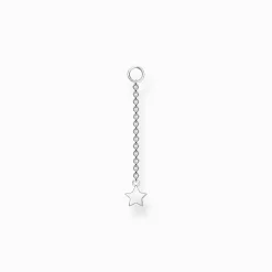 Best Sale Einzel Ohrring Anhänger Stern silber Damen Creolen