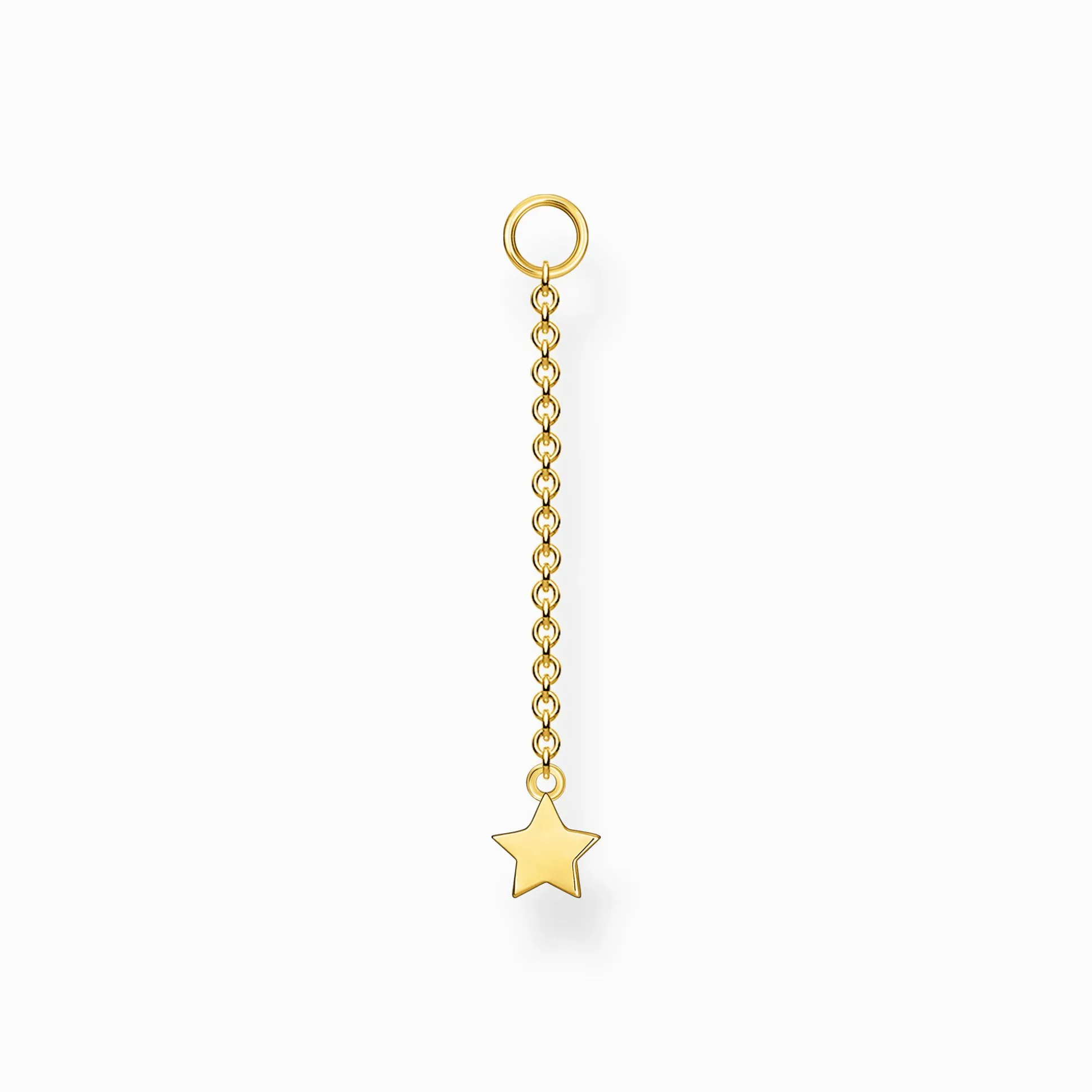 Flash Sale Einzel Ohrring Anhänger Stern gold Damen Creolen|18K Vergoldung - 925 Silber
