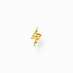Clearance Einzel Ohrstecker Blitz gold Damen Ohrstecker