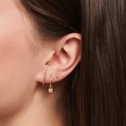 Clearance Einzel Ohrstecker Blitz gold Damen Ohrstecker