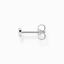 Best Einzel Ohrstecker Herz Pavé silber Damen Ohrstecker
