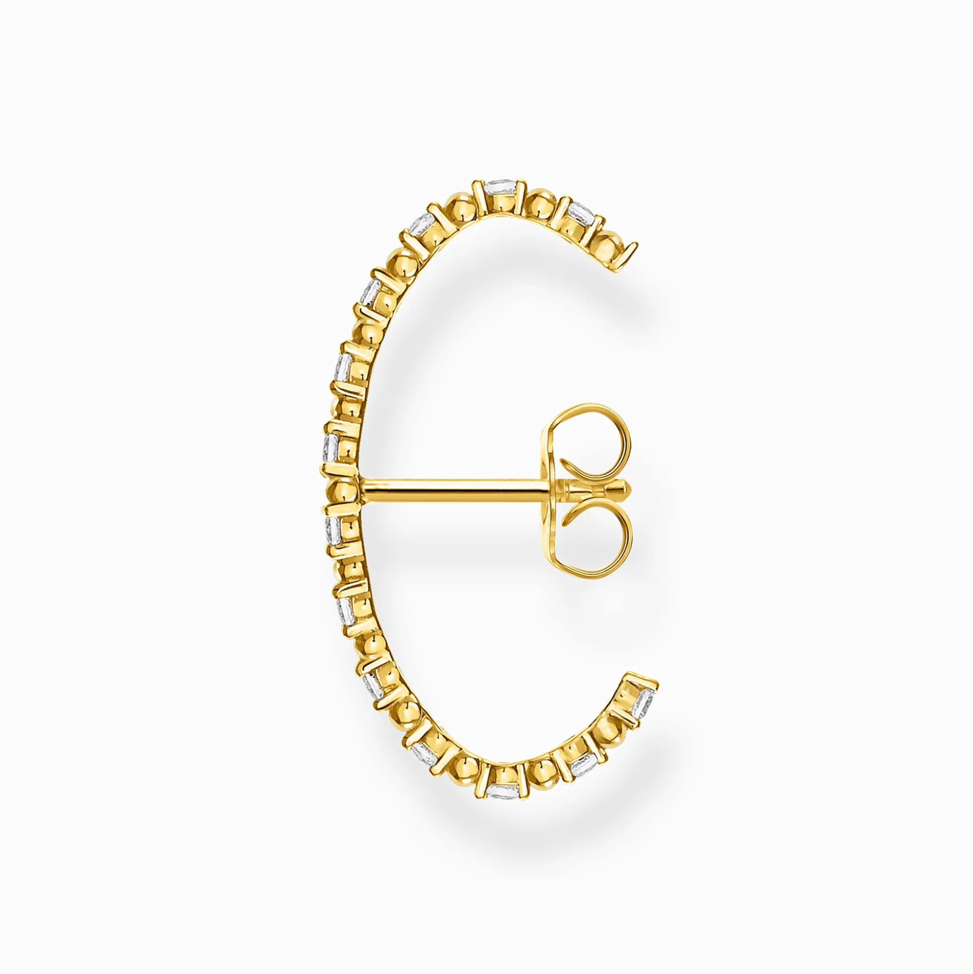 Flash Sale Einzel Ohrstecker weiße Steine gold Damen Ohrstecker|18K Vergoldung - 925 Silber