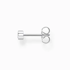 Fashion Einzel Ohrstecker weißer Stein silber Damen Ohrstecker