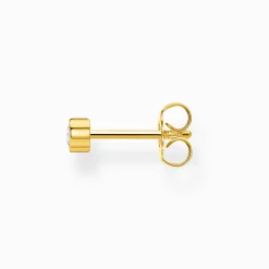 Discount Einzel Ohrstecker weißer Stein gold Damen Ohrstecker|18K Vergoldung - 925 Silber