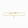 Clearance Fußkette weißer Stein gold Damen Fußkettchen|18K Vergoldung - 925 Silber
