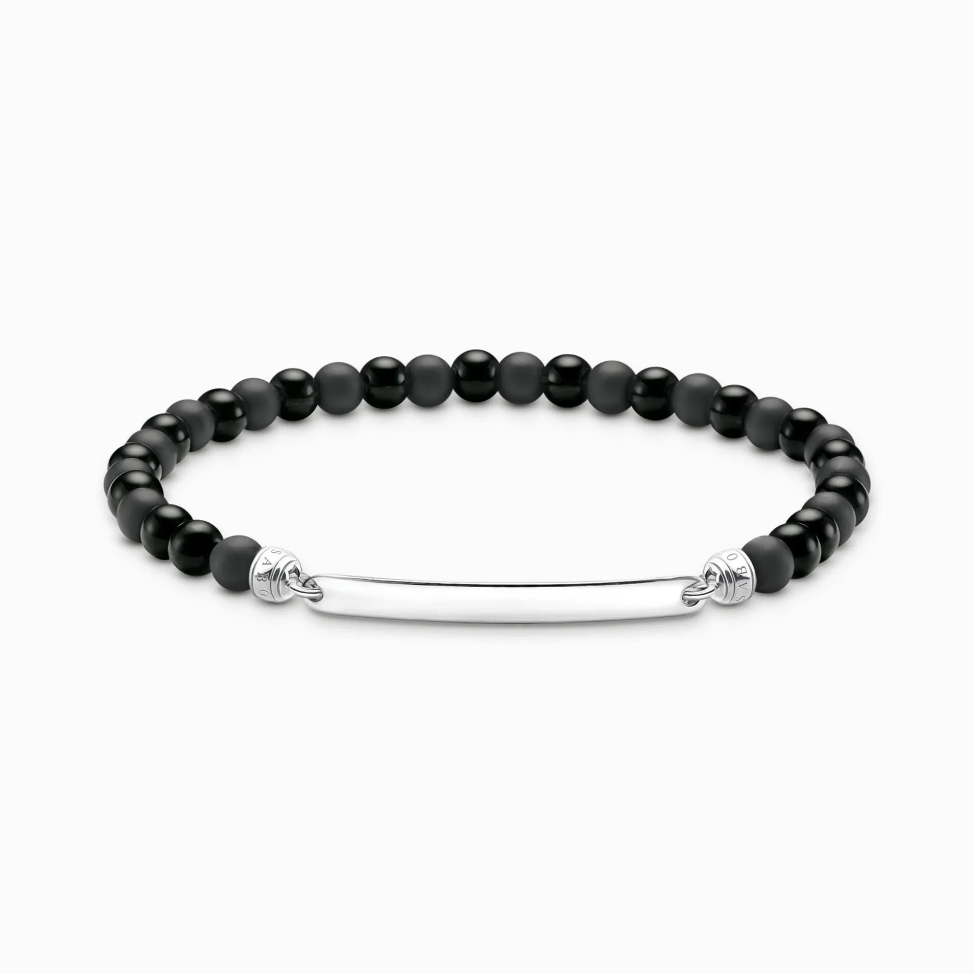 Fashion Gravierbares Armband mit Obsidian-Beads Damen Armbänder|Armbänder