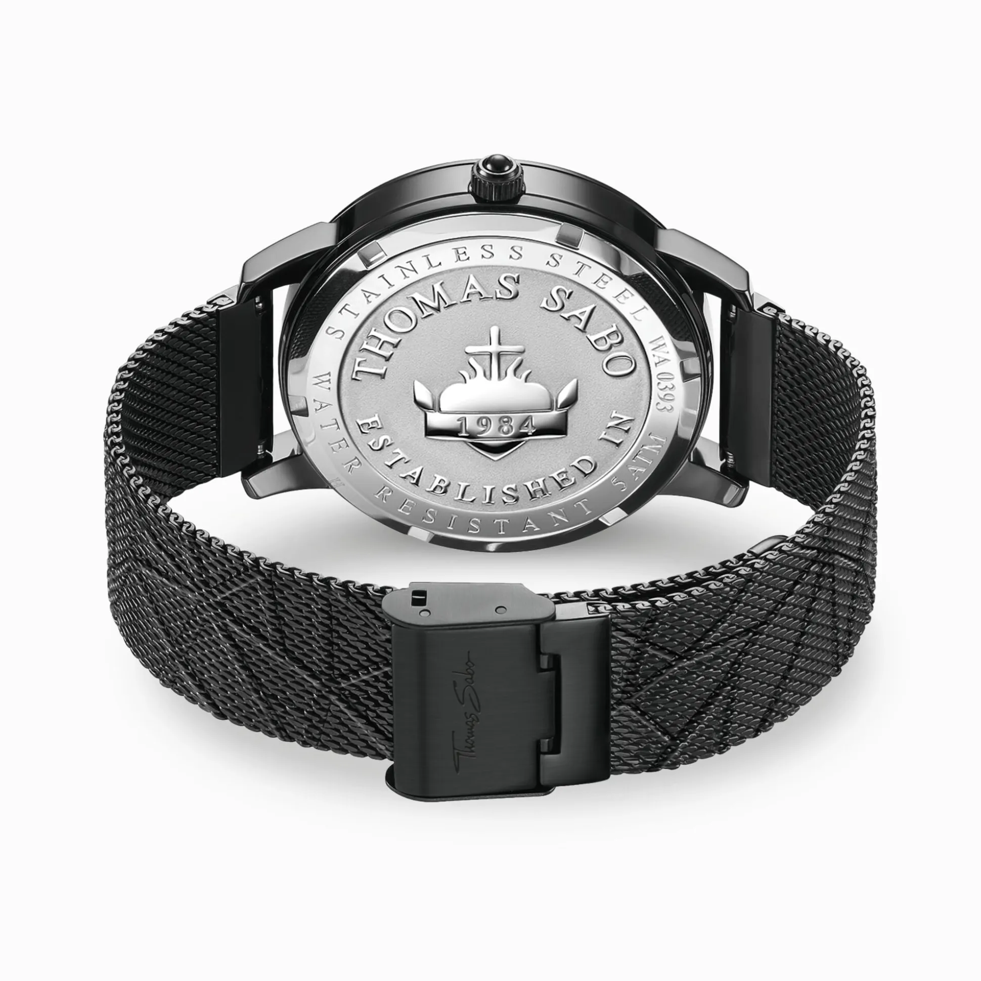 Fashion Herrenuhr Elements of Nature mit schwarzen Steinen Bicolor Herren Uhren|Uhren