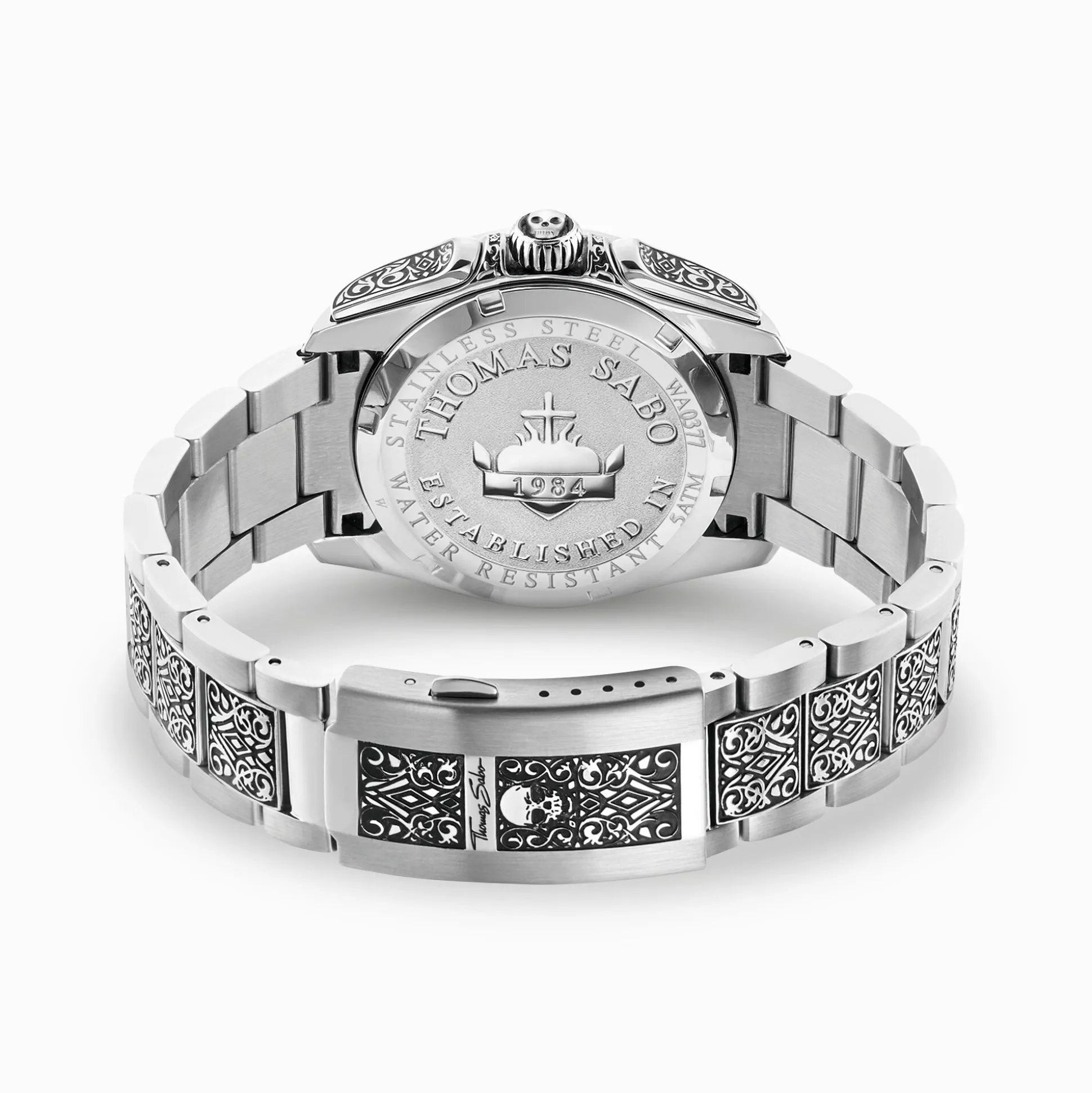 Shop Herrenuhr Rebel at Heart Totenkopf silber schwarz Herren Uhren|Uhren