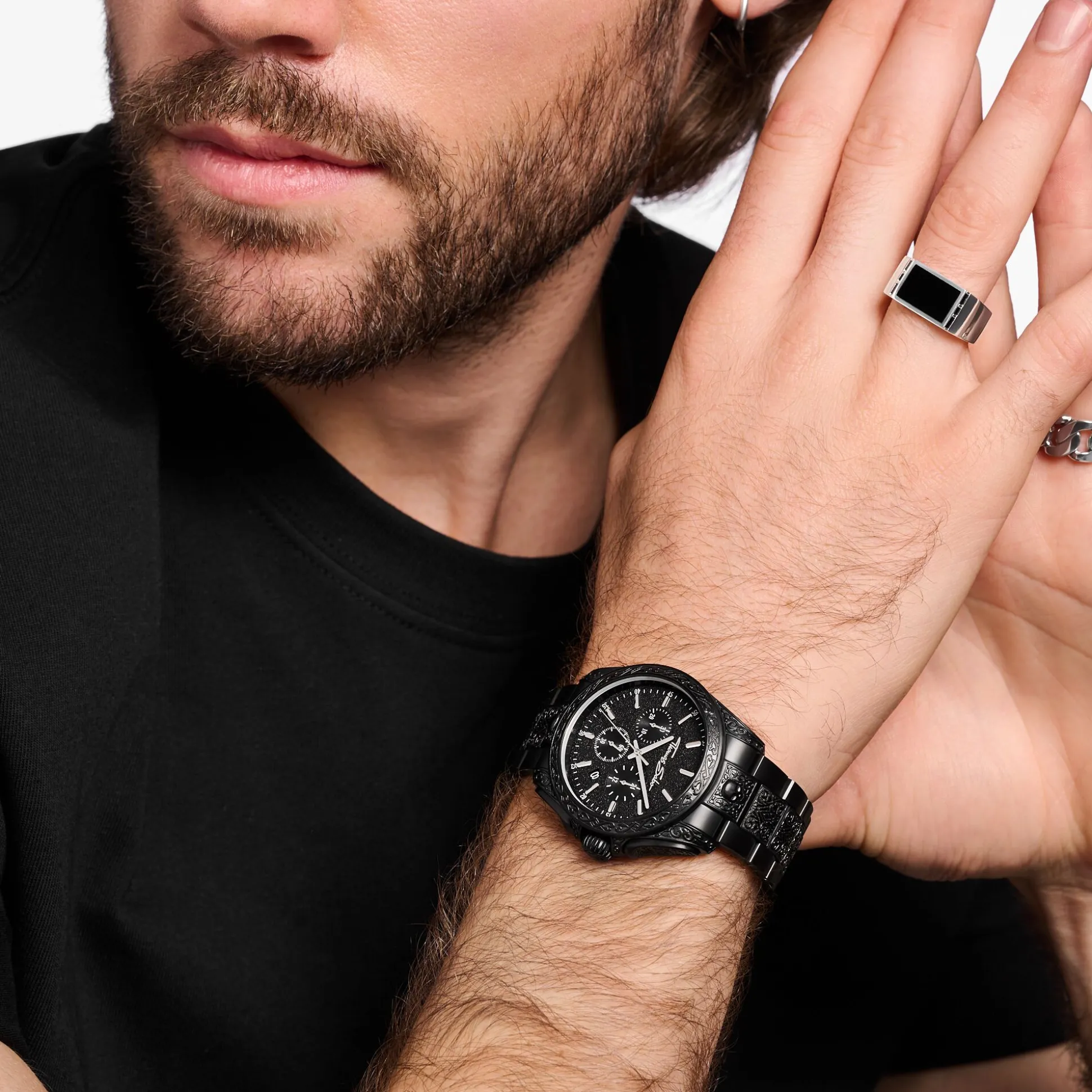 Store Herrenuhr Rebel at heart Chronograph schwarz Herren Uhren|Uhren