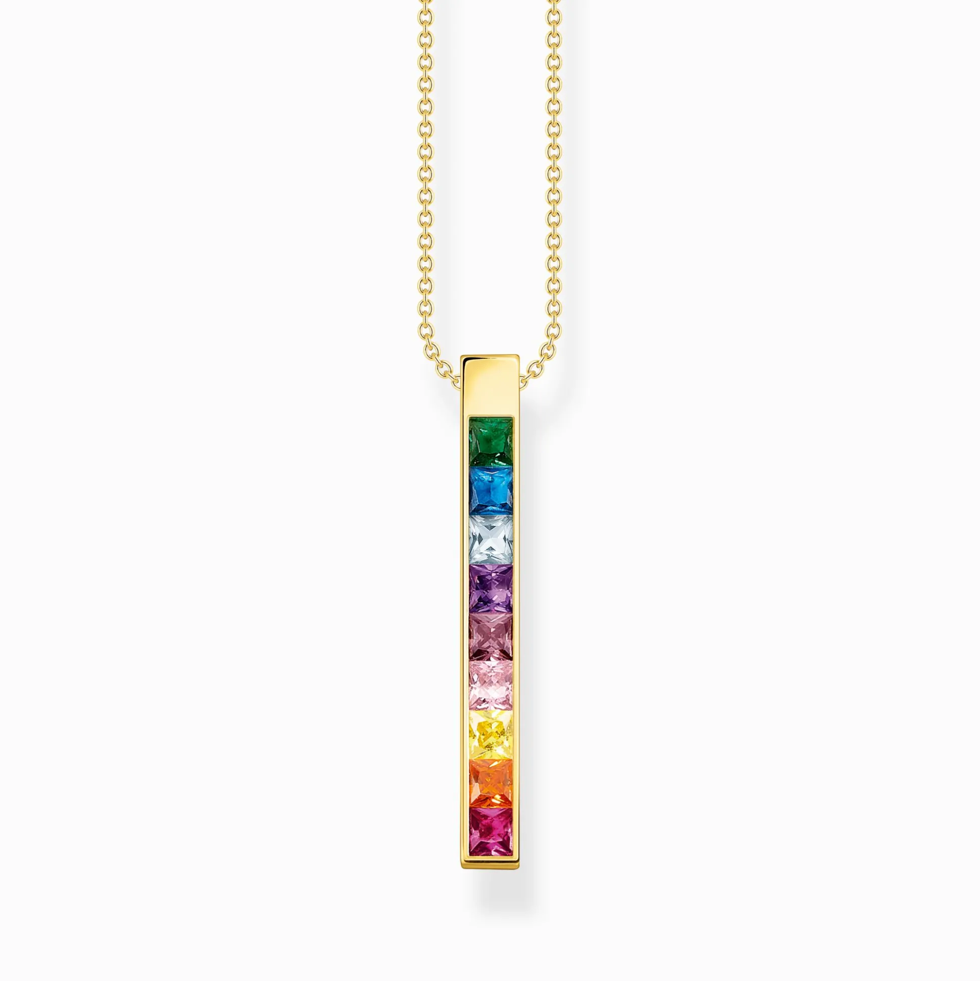New Kette bunte Steine gold Damen Halsketten
