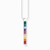 Cheap Kette bunte Steine silber Damen Halsketten