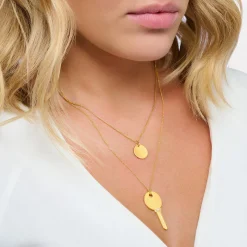 Best Kette Coin gold Damen Halsketten|18K Vergoldung - 925 Silber