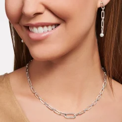 Store Kette Glieder silber Damen Halsketten