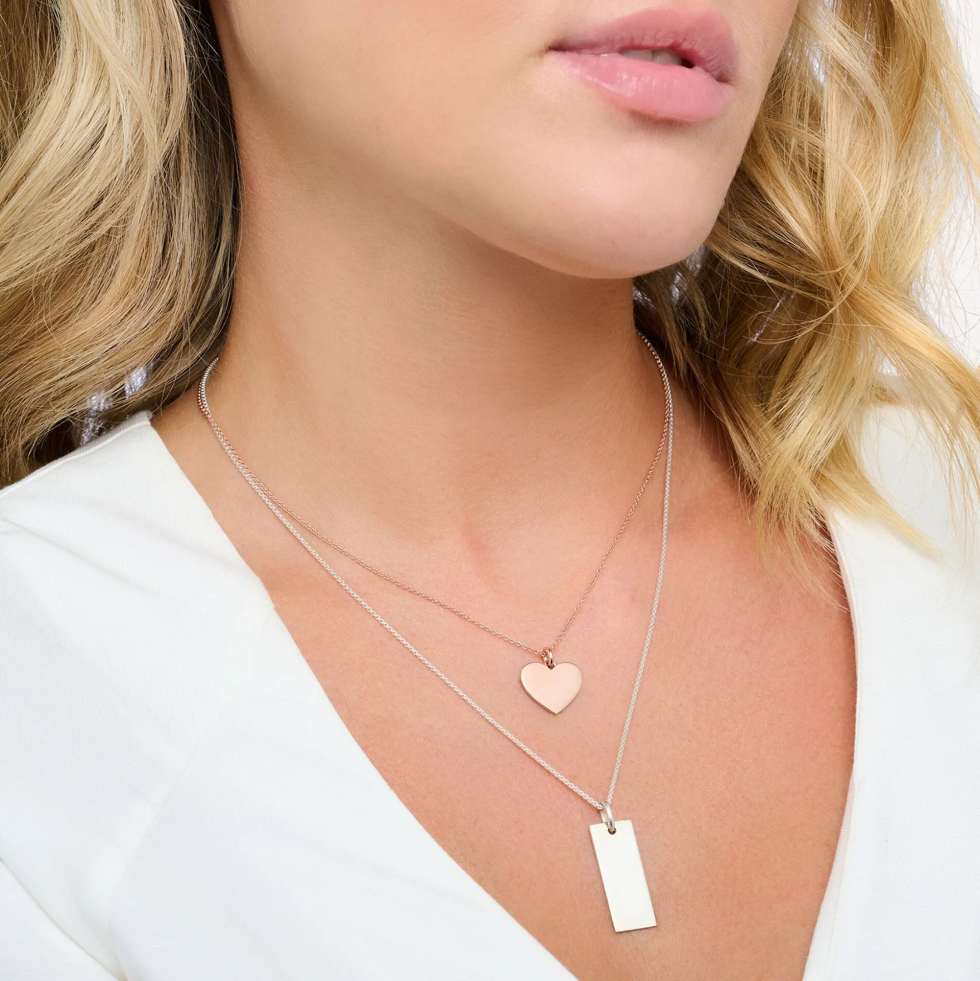 Flash Sale Kette Herz roségold Damen Halsketten|18K Rosé-Vergoldung - 925 Silber