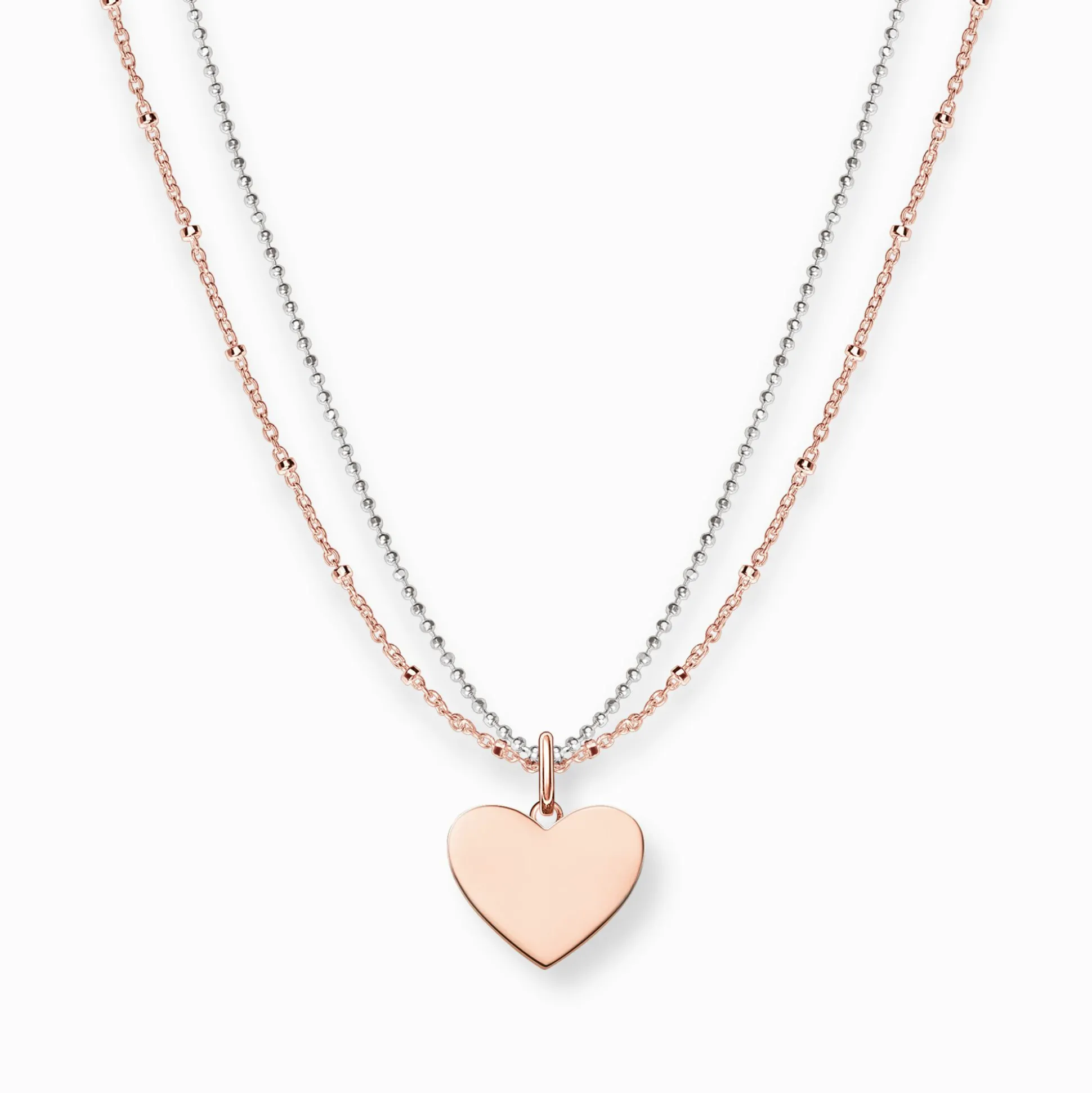 Clearance Kette Herz roségold silber Damen Halsketten|18K Rosé-Vergoldung - 925 Silber