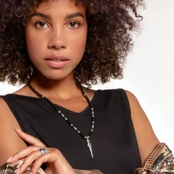 Fashion Kette Meditation schwarz Damen Halsketten|Halsketten