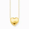 Cheap Kette mit Anhänger in Herzform vergoldet Damen Halsketten|18K Vergoldung - 925 Silber