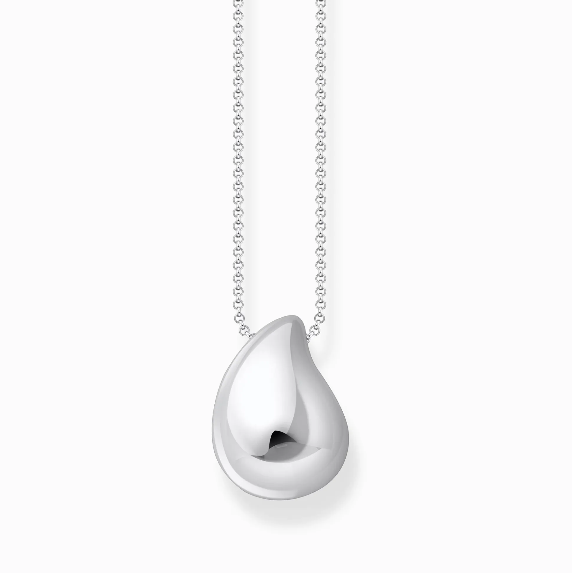 Best Kette mit Anhänger in organischer Tropfenform Silber Damen Halsketten|925 Silber