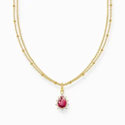 Sale Kette mit Anhänger Vintage Romance vergoldet Damen Halsketten|18K Vergoldung - 925 Silber