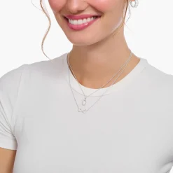 Sale Kette mit Buchstaben-Anhänger B Silber Damen Halsketten|925 Silber