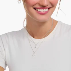Cheap Kette mit Buchstaben-Anhänger C Silber Damen Halsketten|925 Silber