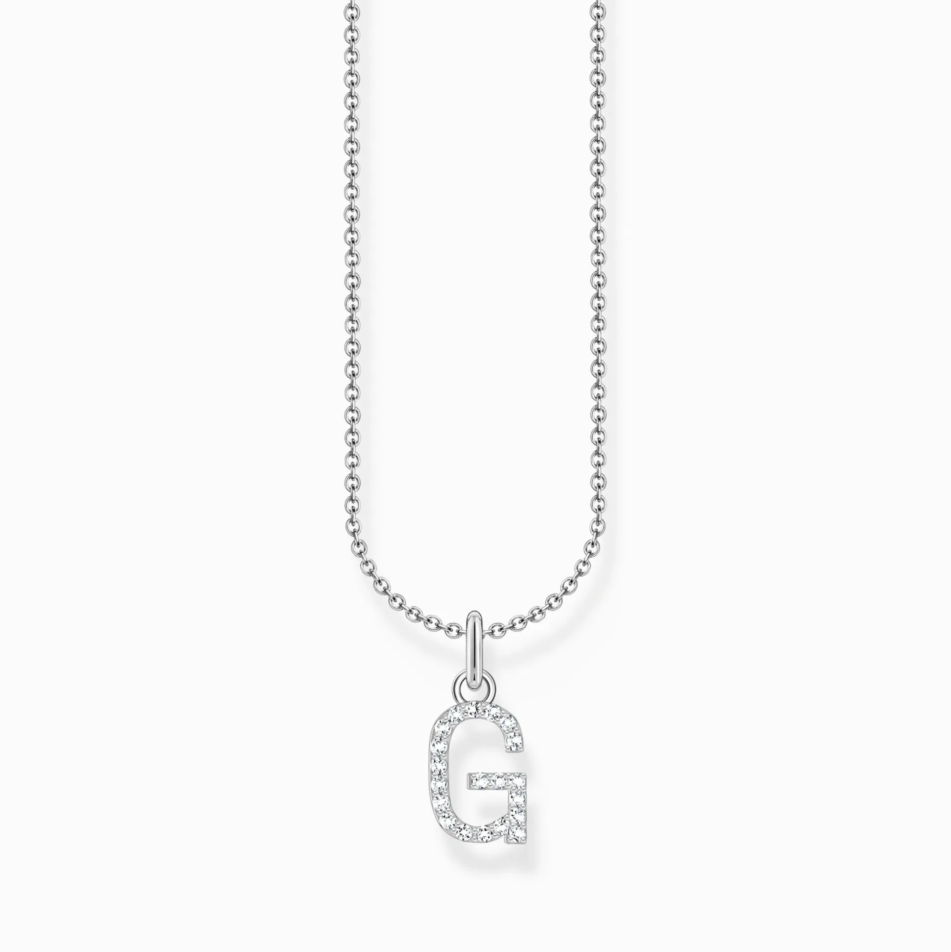 Shop Kette mit Buchstaben-Anhänger G Silber Damen Halsketten