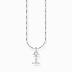 Hot Kette mit Buchstaben-Anhänger I Silber Damen Halsketten
