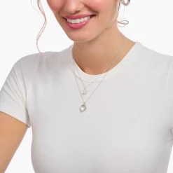 Cheap Kette mit Buchstaben-Anhänger K Silber Damen Halsketten