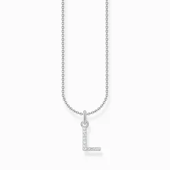 Shop Kette mit Buchstaben-Anhänger L Silber Damen Halsketten
