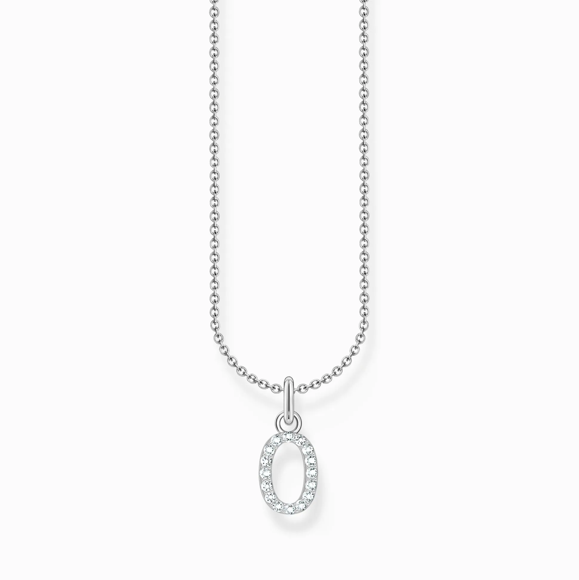 Clearance Kette mit Buchstaben-Anhänger O Silber Damen Halsketten