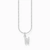 Best Sale Kette mit Buchstaben-Anhänger W Silber Damen Halsketten