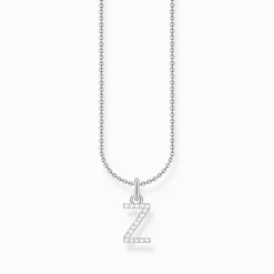 Discount Kette mit Buchstaben-Anhänger Z Silber Damen Halsketten