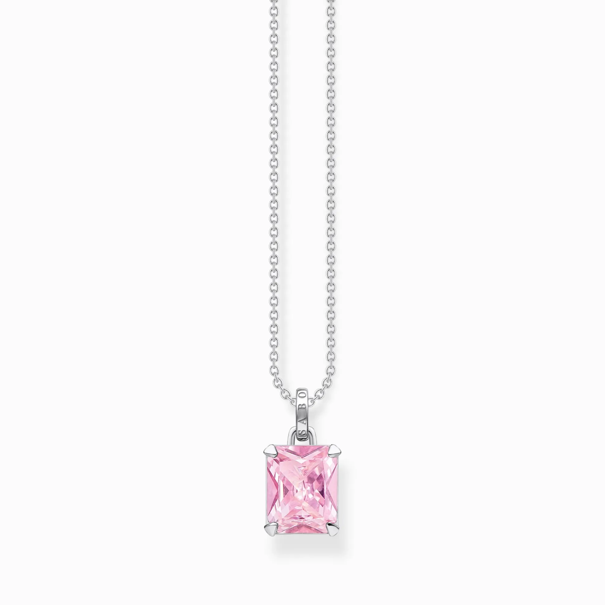 Best Sale Kette mit pinkem Stein Silber Damen Halsketten|925 Silber