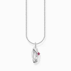 Hot Kette mit Together-Ring-Anhänger Silber Damen Halsketten|925 Silber