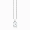 Hot Kette mit weißem Stein Silber Damen Halsketten