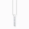 Fashion Kette mit weißen Steinen Silber Damen Halsketten