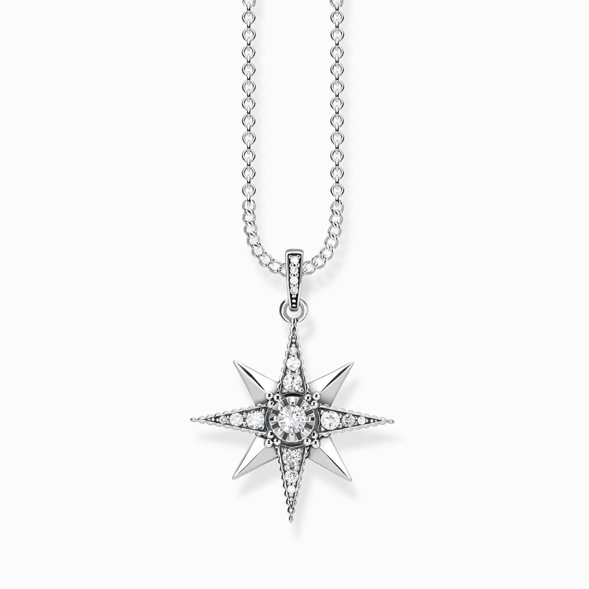Cheap Kette Royalty Stern weiß Damen Halsketten