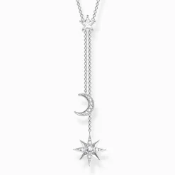 Shop Kette Stern und Mond silber Damen Halsketten