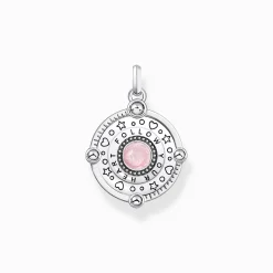 Flash Sale Kettenanhänger rosa mit Herzplaneten und Steinen Silber Damen Anhänger|925 Silber