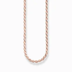 Sale Kordelkette Stärke 1,1 mm Damen 18K Rosé-Vergoldung - 925 Silber