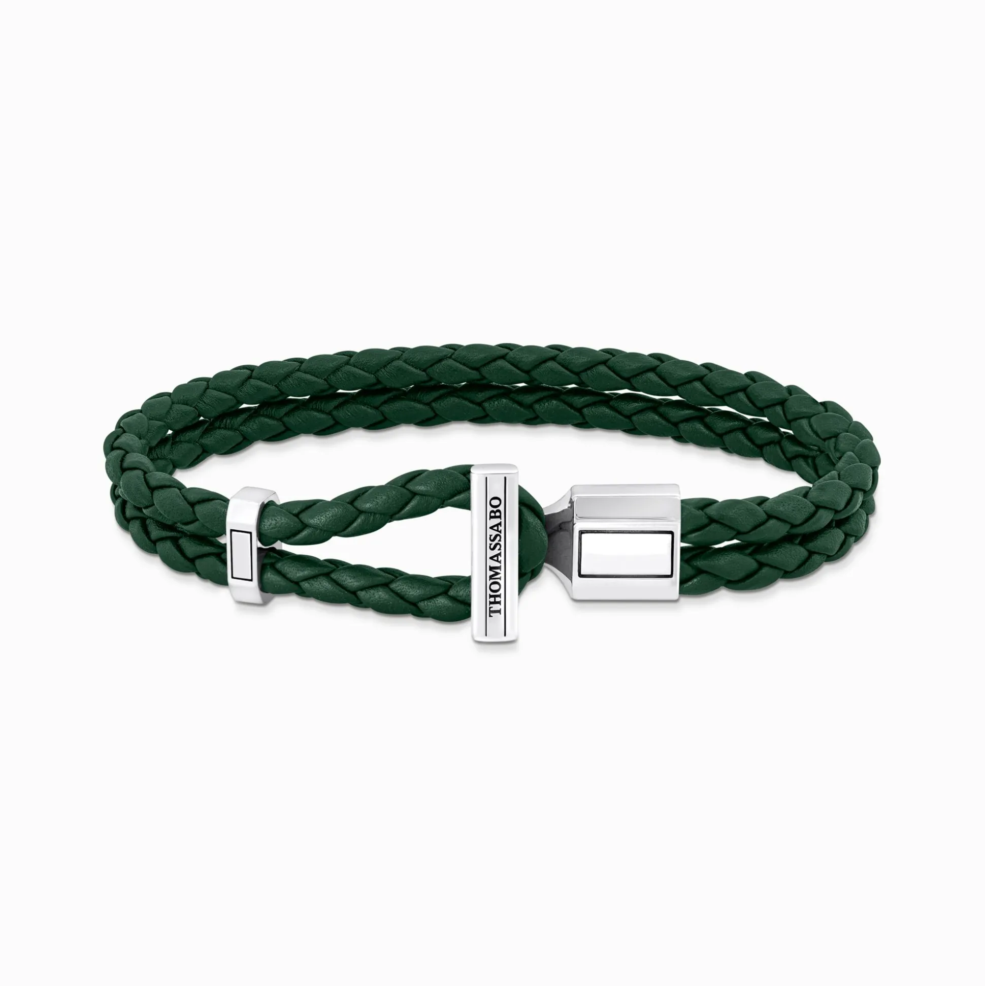 Flash Sale Lederarmband doppelt in Grün Silber Damen Armbänder|Armbänder